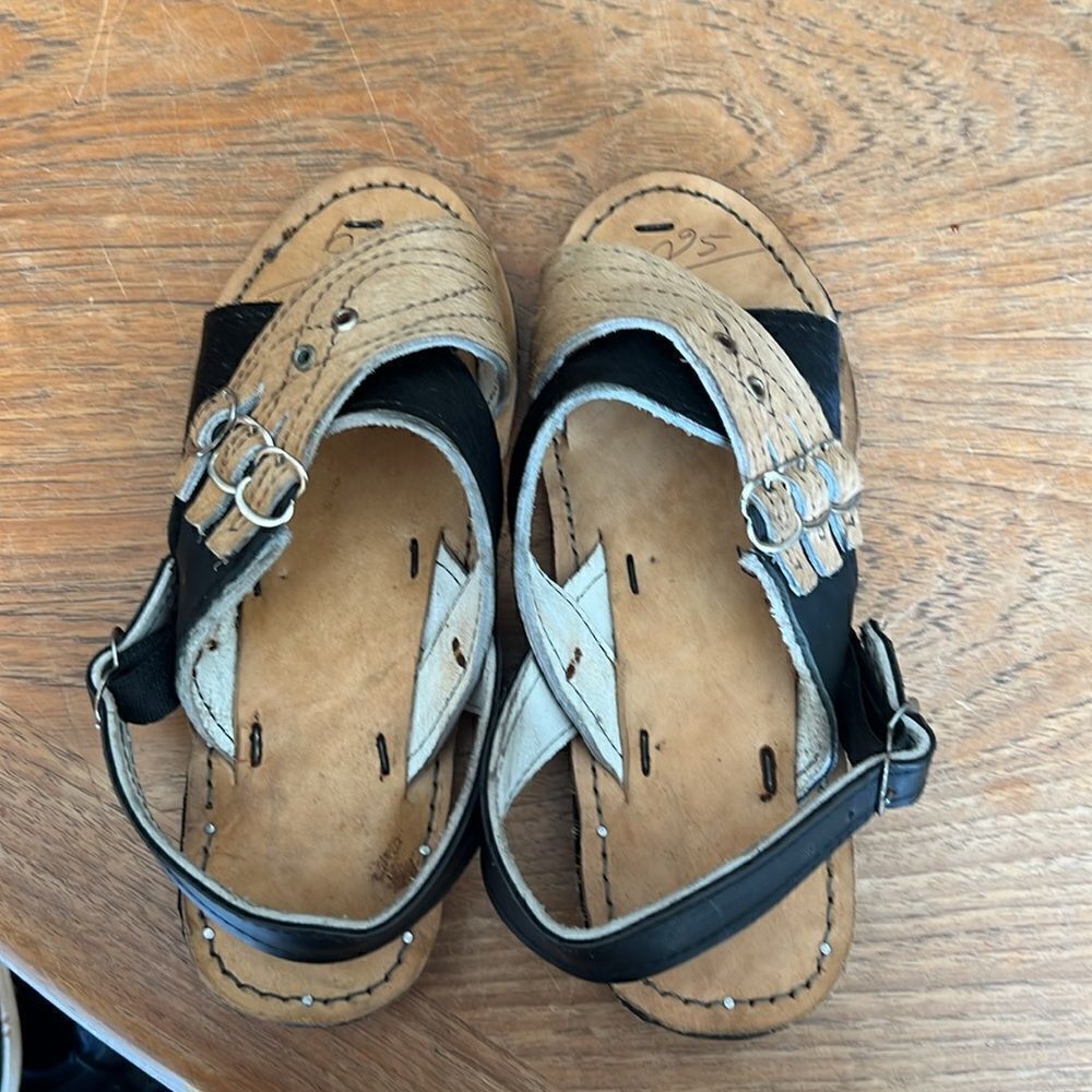 Tire sandals shoes Handmade leather and pony hair - Picture 4 of 16